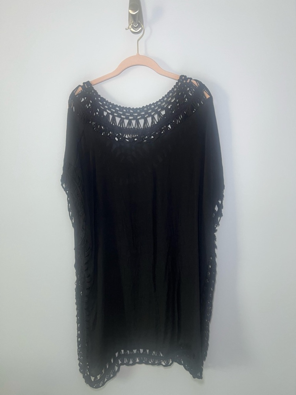 Swim Coverup with crochet detail